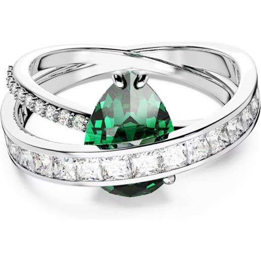 SWAROVSKI anello hyperbola doppia fascia verde mis. 58 donna SWAROVSKI