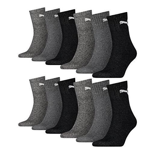 PUMA calzini unisex corti, confezione da 3, 200-nero-3, 43-46