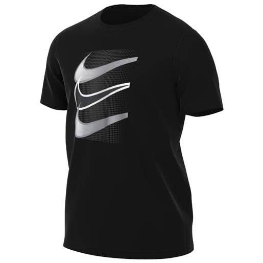 Nike dz5173-010 m nsw tee 12mo swoosh t-shirt uomo black m