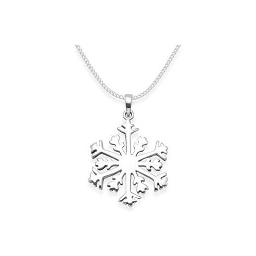 Heather Needham Silver heather needham argento per bambini in argento sterling fiocco di neve collana della catena 38,1 cm argento - dimensioni: piccolo 14 mm. Ciondolo a forma di fiocco di neve. 8174s/15