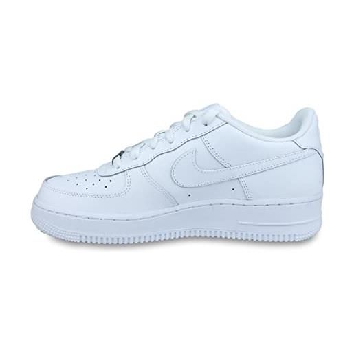 Nike air force 1 le (gs), scarpe da basket, white/white, 37.5 eu