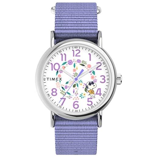 Timex weekender, orologio donna, 38 mm con cinturino in tessuto, tw2v77900