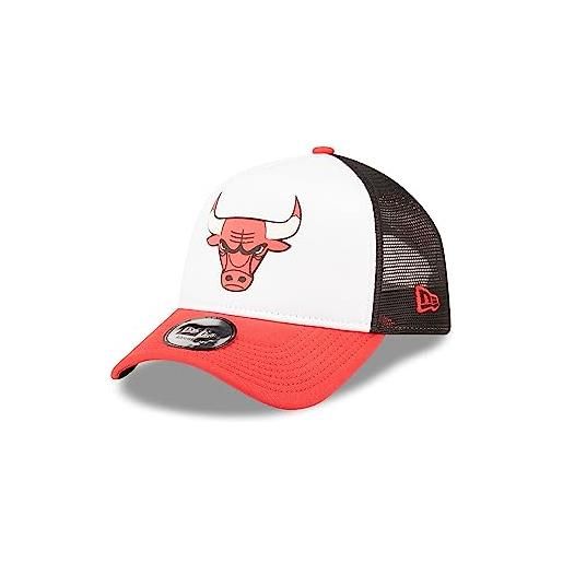 New Era chicago bulls team colour block a-frame white red adjustable trucker cap - one-size