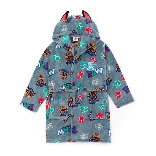 Paw Patrol boys blue hooded accappatoio | abbraccia l'avventura con questa vestaglia in pile perfetto per notti accoglienti e sogni giocosi | vestaglia per bambini