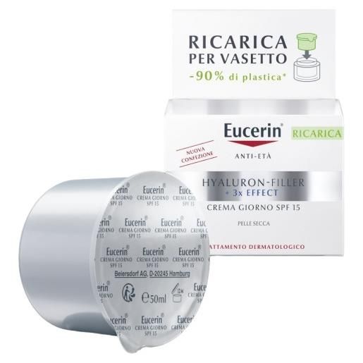 Eucerin hyaluron-filler +3x effect ricarica crema giorno spf 15 per pelle secca