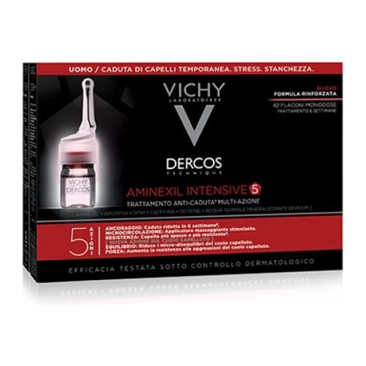 VICHY dercos technique aminexil intensive 5 uomo trattamento anticaduta 42 fiale