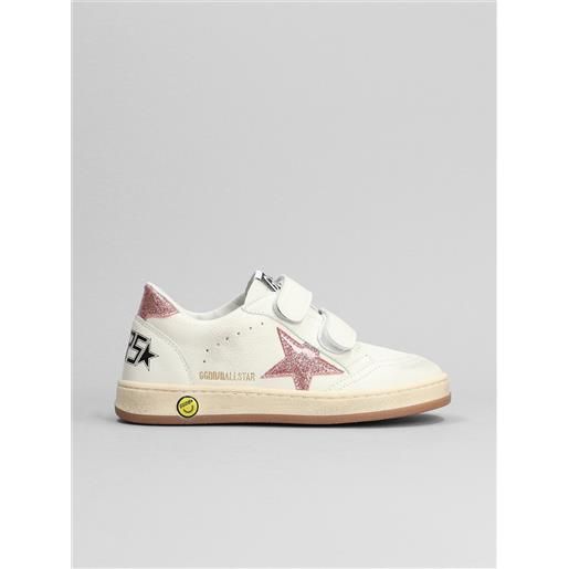 Golden Goose Kids sneakers ball star in pelle bianca