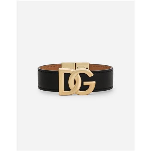 Dolce & Gabbana bracciale in pelle di vitello con logo dg