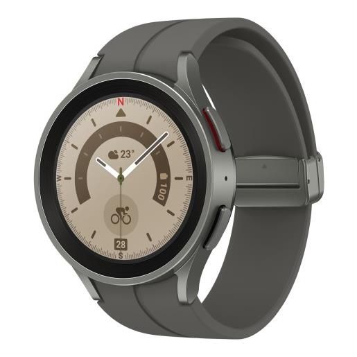 Samsung galaxy watch5 pro 3.56 cm (1.4") oled 45 mm digitale 450 x pixel touch screen titanio wi-fi gps (satellitare)
