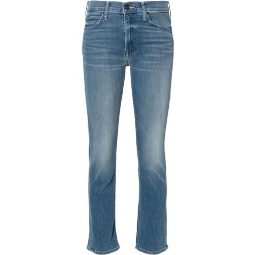 MOTHER jeans crop dazzler a vita media - blu