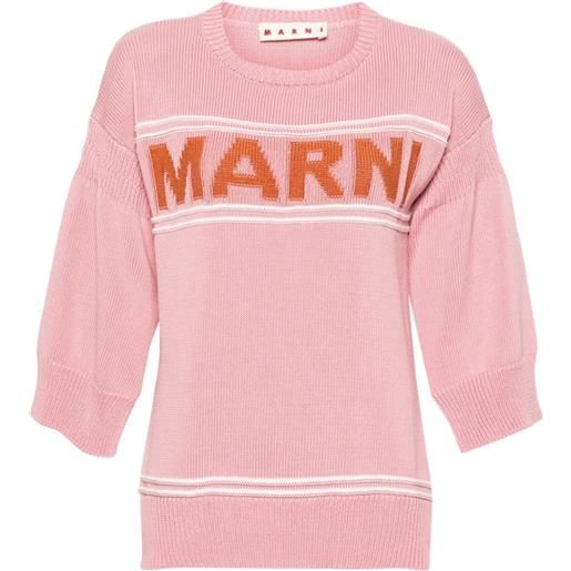 Marni maglione a maniche corte - rosa