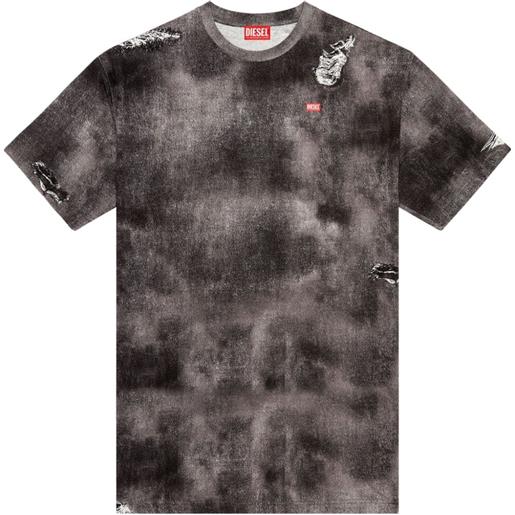 Diesel t-shirt t-wash-n2 - grigio