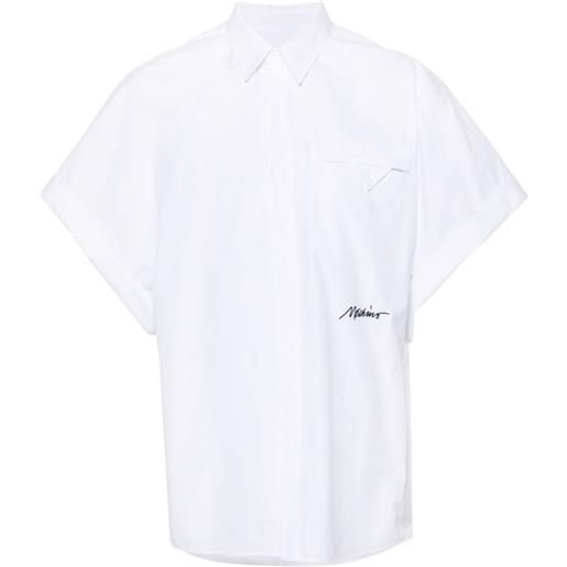 Moschino camicia con ricamo - bianco