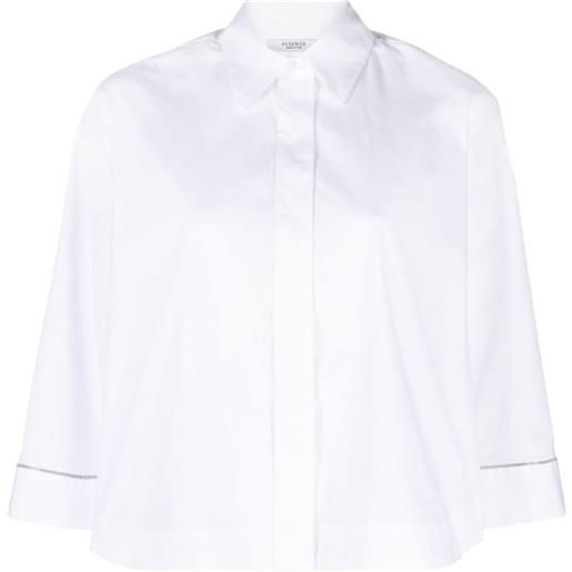 Peserico camicia con decorazione - bianco