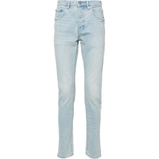 Purple Brand jeans skinny p001 a vita bassa - blu