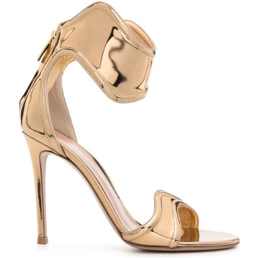 Gianvito Rossi sandali metallizzati lucrezia 105mm - oro
