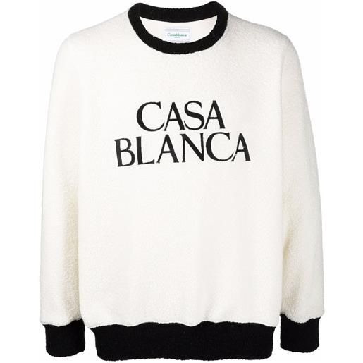 Casablanca maglione con stampa - bianco