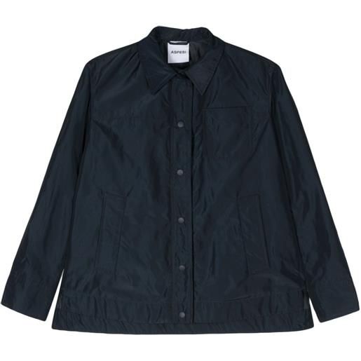 ASPESI giacca-camicia jodie trapuntata - blu