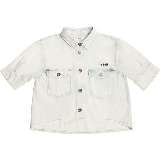 MSGM camicia in cotone chambray