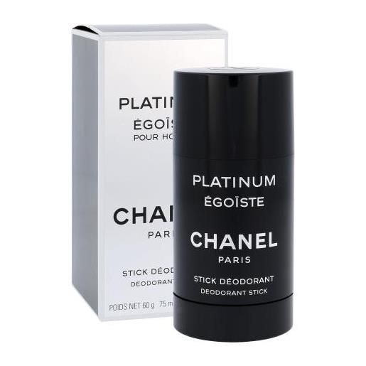 Chanel platinum égoïste pour homme 75 ml in stick deodorante senza alluminio per uomo
