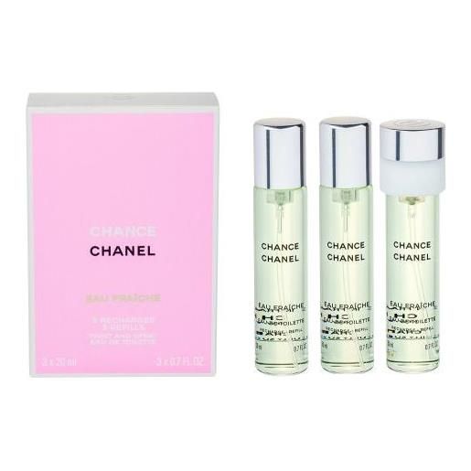 Chanel chance eau fraîche 3x20 ml eau de toilette ricarica per donna