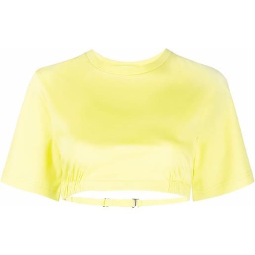 Dion Lee t-shirt corta - giallo