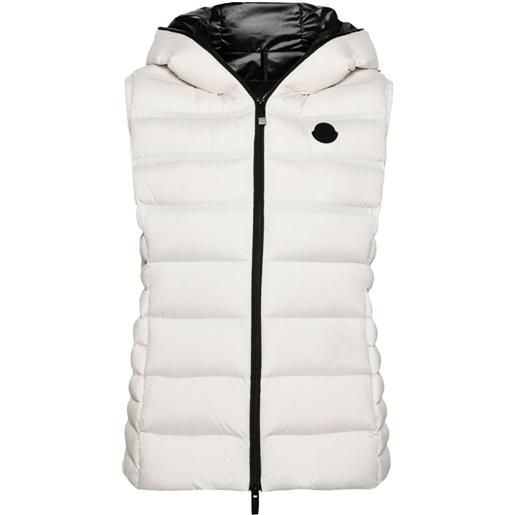 Moncler gilet con cappuccio aliterse - bianco