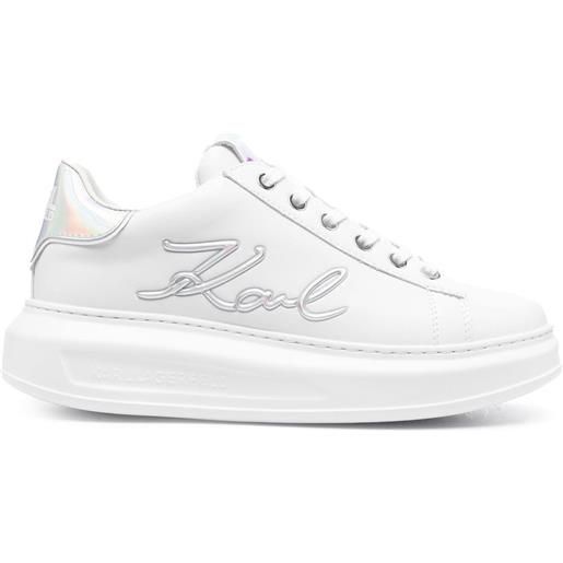 Karl Lagerfeld sneakers con logo goffrato - bianco