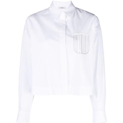 Peserico camicia crop - bianco