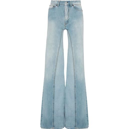 Victoria Beckham jeans bianca a gamba ampia - blu