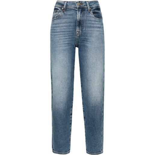 7 For All Mankind jeans crop malia a vita alta - blu