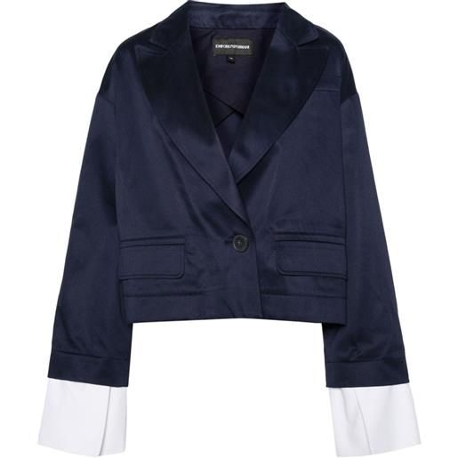 Emporio Armani giacca crop - blu