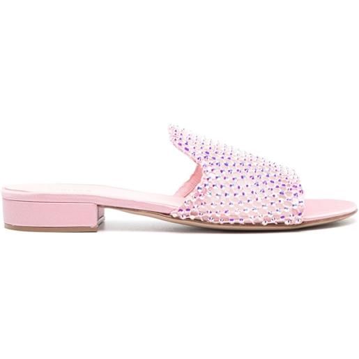 Le Silla sandali slides gilda con strass - rosa