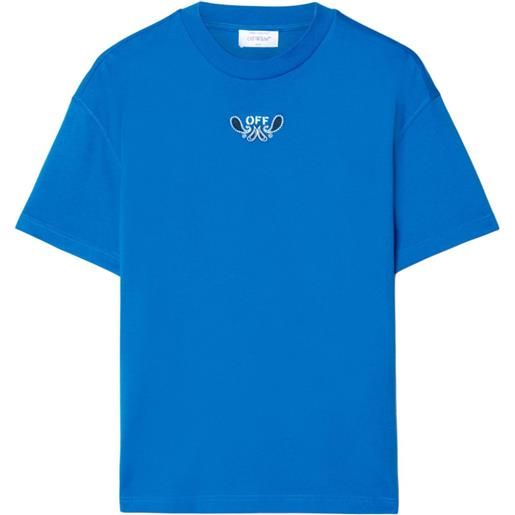 Off-White t-shirt con motivo arrow ricamato - blu