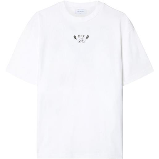 Off-White t-shirt bandana arrow ricamato - bianco