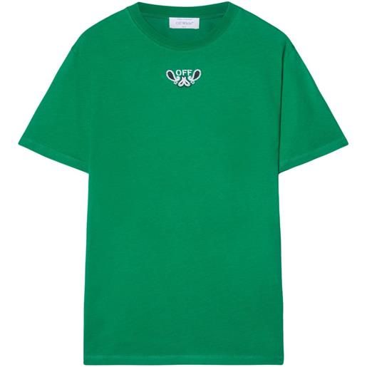 Off-White t-shirt con motivo bandana arrow - verde