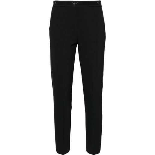 Blugirl pantaloni sartoriali con strass - nero