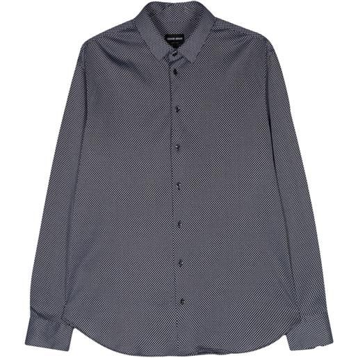 Giorgio Armani camicia con ricamo - nero