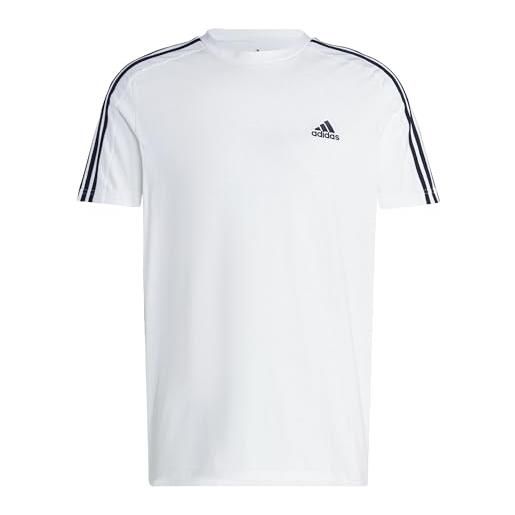 adidas m 3s sj t t-shirt, medium grey heather/white, m uomo