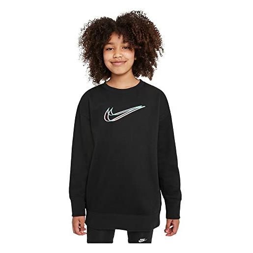 Nike dm4694 g nsw bf crew t-shirt bambina black xs