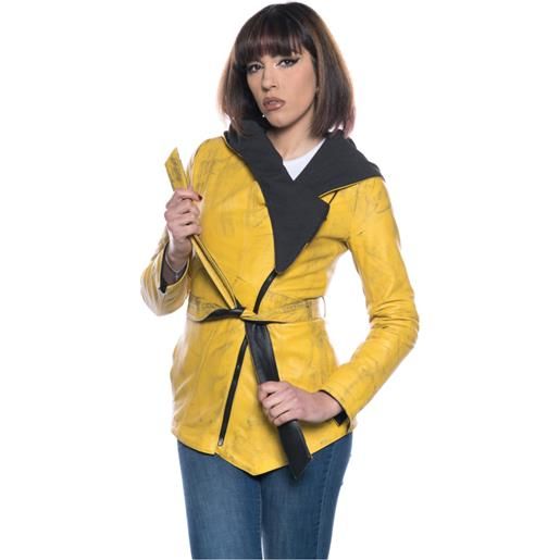 Leather Trend colima - giacca donna giallo in vera pelle