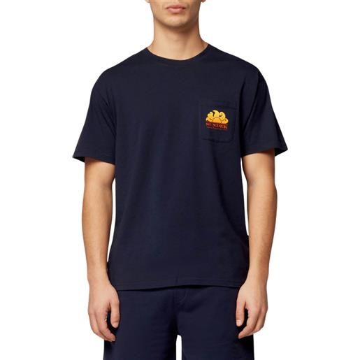 SUNDEK t-shirt new herbert girocollo con maxi-logo mezze maniche uomo
