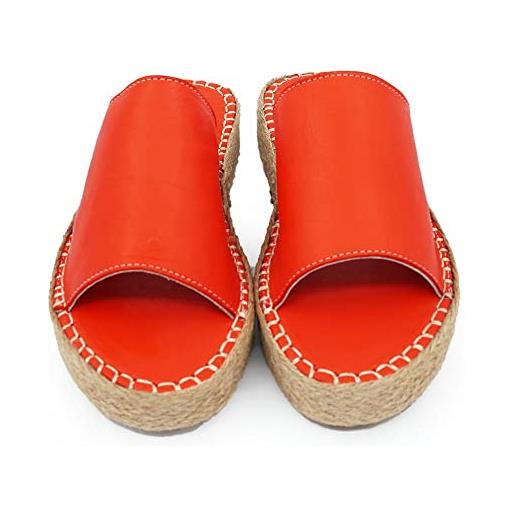 Bonateks derbtrlky100335, sandali con zeppa donna, colore: rosso, 40 eu