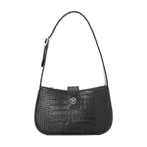 VICTORIA HYDE classiche borse a tracolla piccole borse da donna con chiusura a cerniera elegante borsa con tracolla regolabile, nero