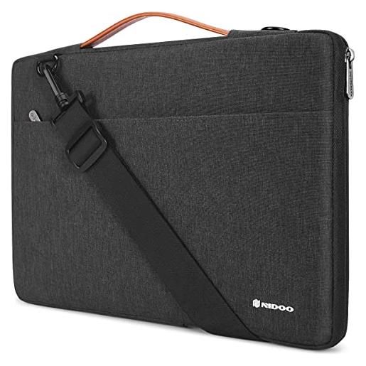 NIDOO 15,6 pollici custodia borsa a tracolla notebook pc portatile protettiva laptop impermeabile ventiquattrore per 15.6 idea. Pad 3i/legion slim 7/think. Pad t15 t15g p15s e15 l15/16.1 acer swift 3
