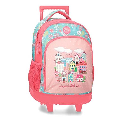 ROLL ROAD my little town zaino compact 2 ruote rosa 32 x 43 x 21 cm poliestere 28,9 l, rosa, zaino compact 2 ruote