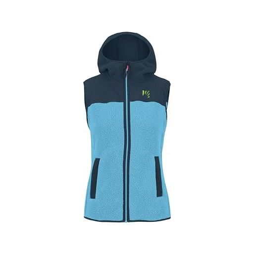 KARPOS 2532045-071 80's hoodie w vest maglia lunga donna blue atoll/midnight taglia l