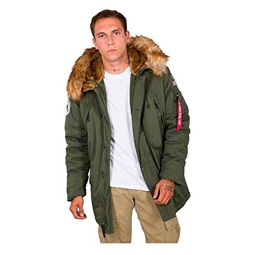 Alpha industries polar jacket giacca invernale da uomo, dark green, medium