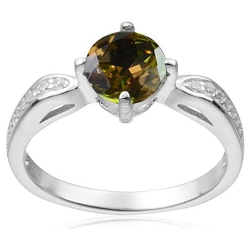 Tingle anello di alessandrite gioielleria raffinata per le donne anello di fidanzamento con gemma cambia colore anello in argento sterling con pietra rotonda