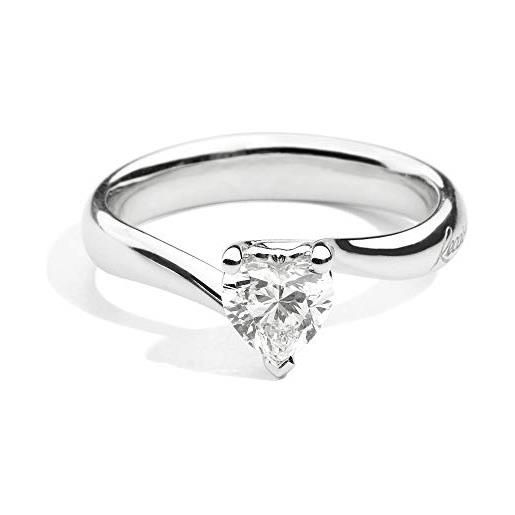 Recarlo anello Recarlo solitario valentin cuore modello anniversary love diamante naturale oro 18kt donna r67so001